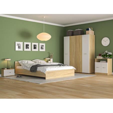 Dormitor Alex Sonoma cu Comoda Tv+Living