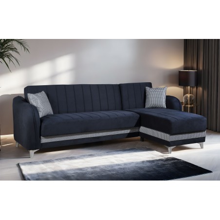 Coltar extensibil Laos Negru/alb