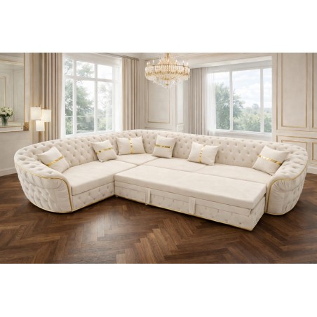 Coltar extensibil bej 300x300 cm