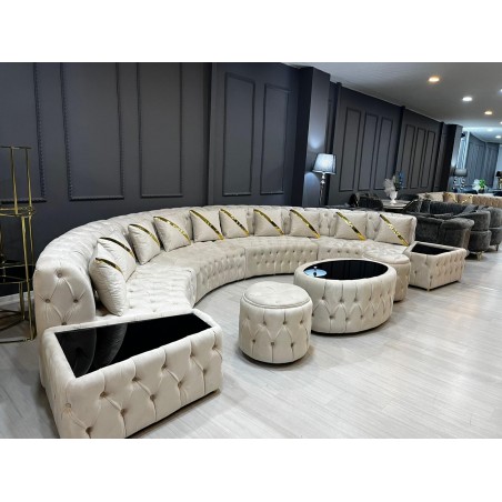 Set Canapea cu masuta cafea bej 9 m