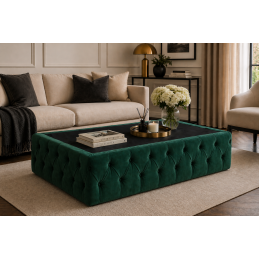 Masuta cafea verde smaralad