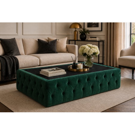 Masuta cafea verde smaralad