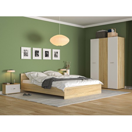 Dormitor Era Sonoma cu saltea 160x200 cm
