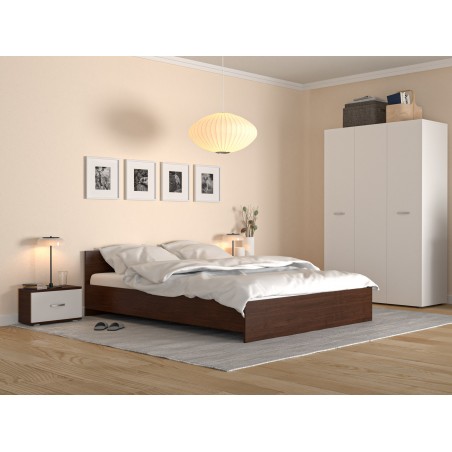 Dormitor Era Mixt Wenghe/Alb