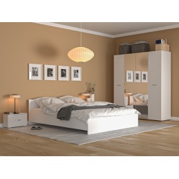 Dormitor Alex Alb cu Oglinda