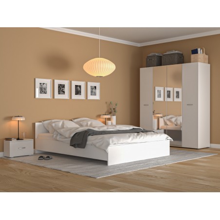 Dormitor Alex Alb cu Oglinda