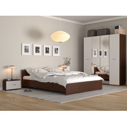 Dormitor Alex Wenghe/alb cu...