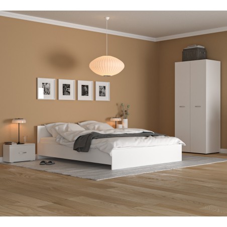 Dormitor Era ALB Sifonier 2 usi cu Saltea 160x200 cm